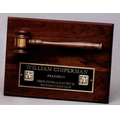 Solid Walnut Gavel Plaque (9"x12")